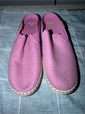UGG Hot Pink Canvas Slip-On Mules